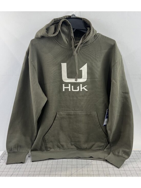 Huk Other - HUK Barb U Cotton Fleece Hoodie Sweatshirt Moss Men’s Sz. M New